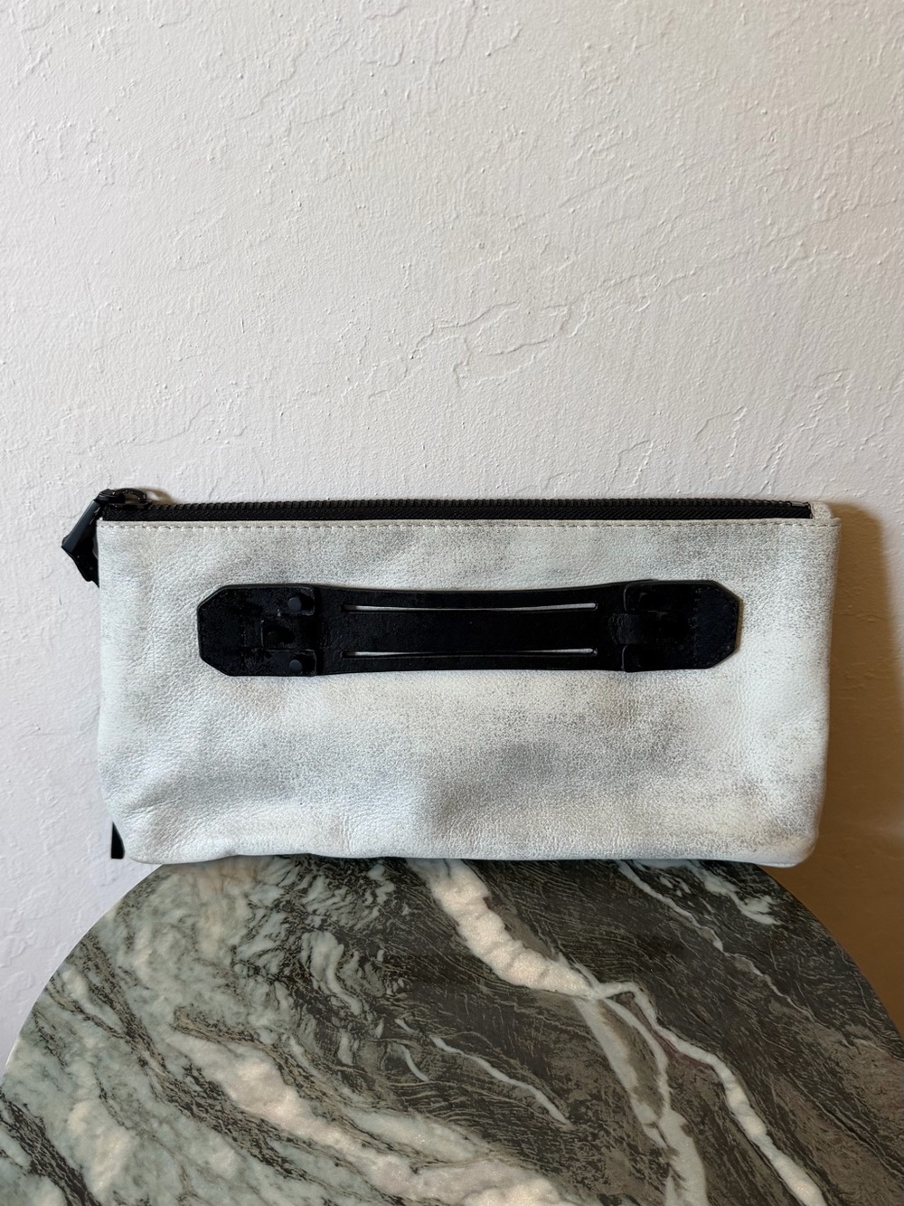 she+lo Distressed Look Zip Clutch - Picture 2 of 6
